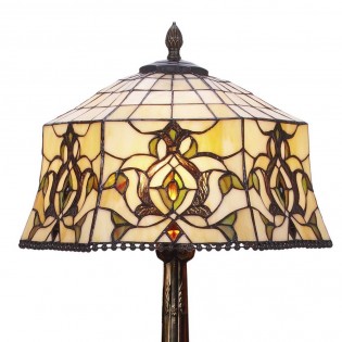 Lámpara de mesa Hexa cristal Tiffany