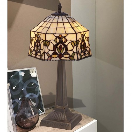 Plafón de techo Hexa cristal Tiffany