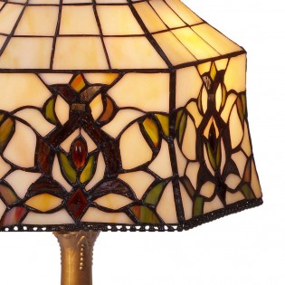 Lámpara de mesa Hexa Tiffany II