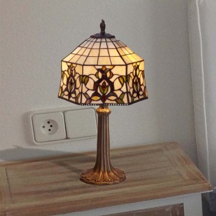 Lámpara de sobremesa Hexa Tiffany