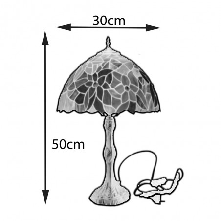 Lámpara de mesa Pink cristal Tiffany
