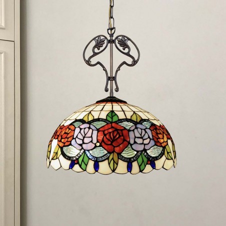 Lámpara de techo Tiffany Rosy