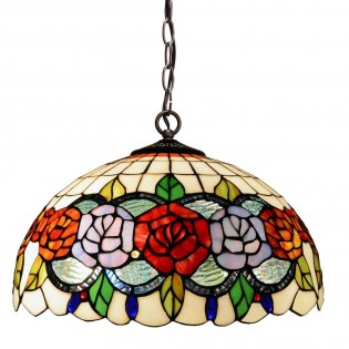 Lámpara colgante Tiffany Rosy