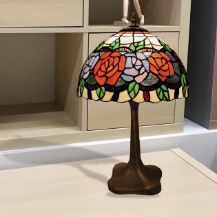 Lámpara de mesa Tiffany Rosy II