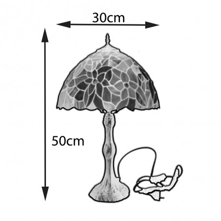 Lámpara de mesa Belle Amber Tiffany II