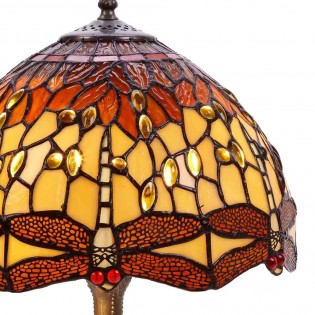 Lámpara de mesa Belle Amber Tiffany II