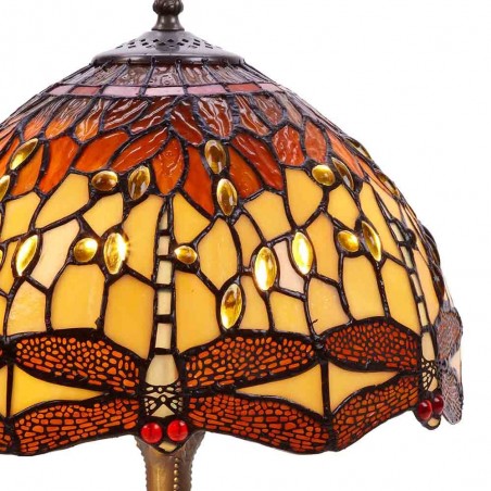 Lámpara de mesa Belle Amber Tiffany II