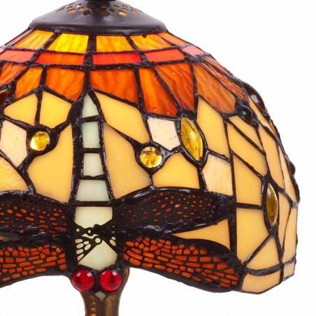 Lámpara de mesa Belle Amber cristal Tiffany II