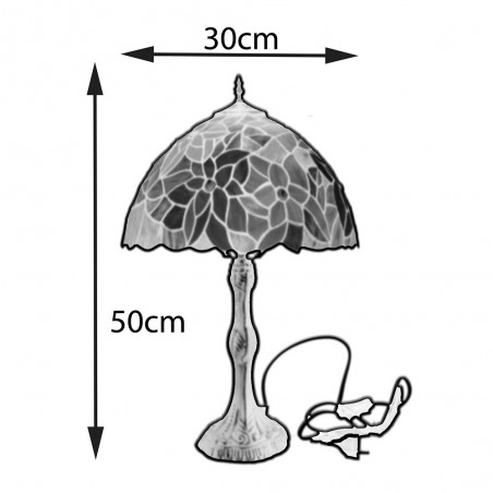 Lámpara de sobremesa Tiffany Belle Amber