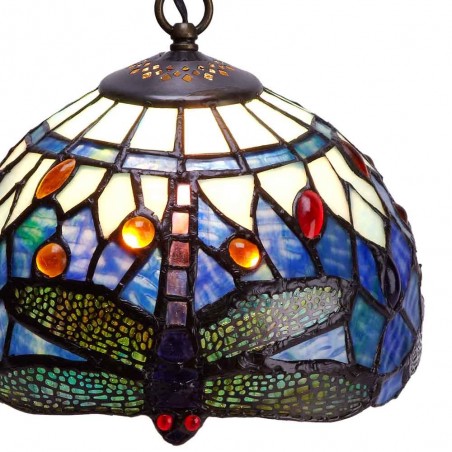 Lámpara de techo Belle Epoque cristal Tiffany