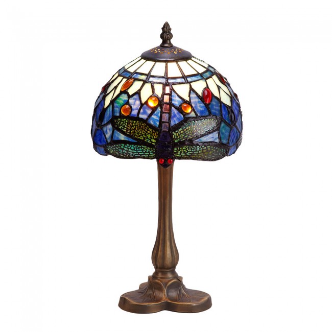 Lámpara de mesa Belle Epoque con cristal Tiffany