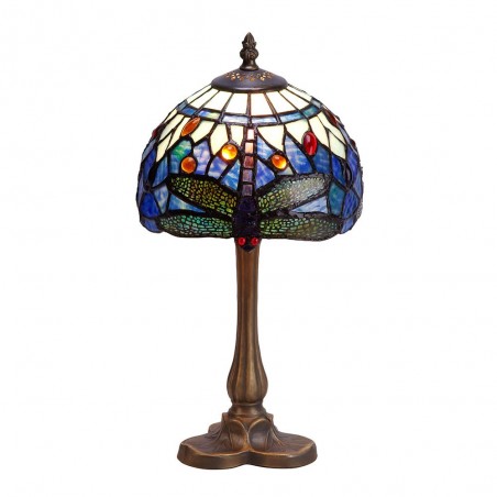 Lámpara de mesa Belle Epoque con cristal Tiffany