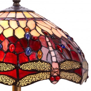 Lámpara de sobremesa Tiffany Belle Rouge