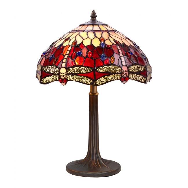 Lámpara de sobremesa Tiffany Belle Rouge