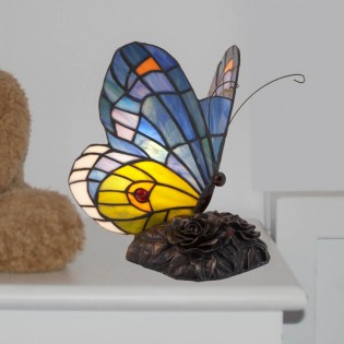 Lámpara de mesa Tiffany Mariposa