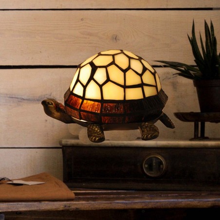 Lámpara de mesa Tiffany Tortuga