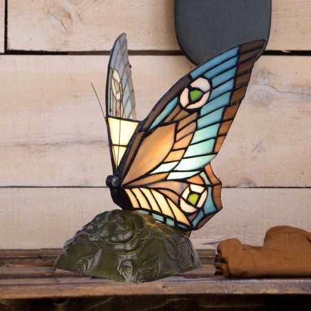 Lámpara de mesa Mariposa Tiffany