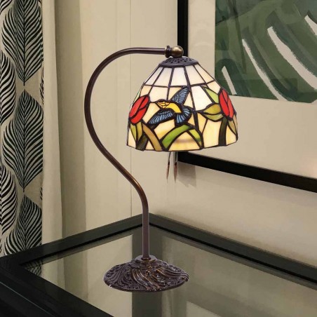 Lámpara de mesa Colibri Tiffany