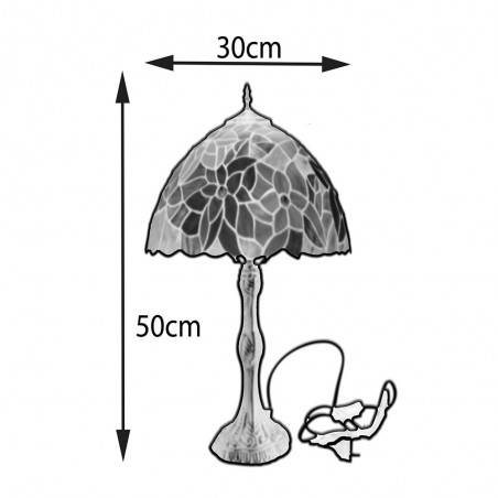 Lámpara de mesa cristal Tiffany Compact