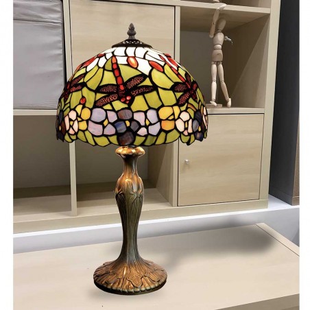 Lámpara de sobremesa Compact cristal Tiffany