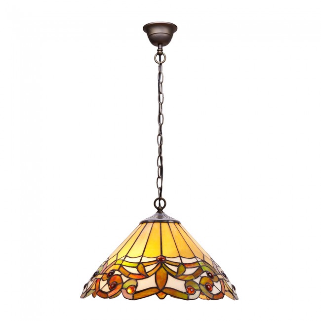 Lámpara de techo cristal Tiffany Compact