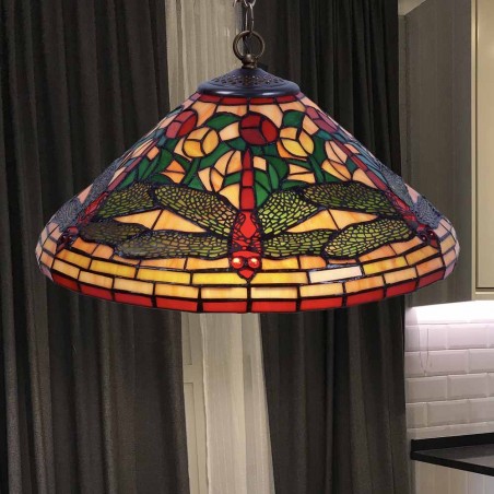 Lámpara de techo cristal Tiffany Compact II