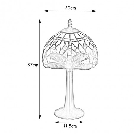 Lámpara de mesa Guell cristal Tiffany