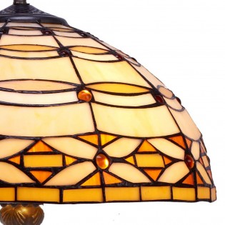 Lámpara de mesa Marfil cristal Tiffany