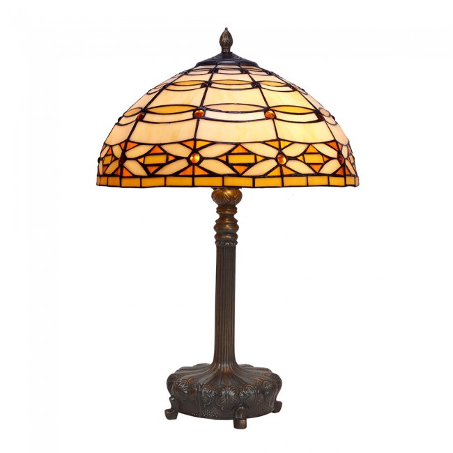 Lámpara de mesa Marfil cristal Tiffany