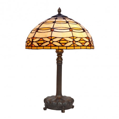 Lámpara de mesa Marfil cristal Tiffany