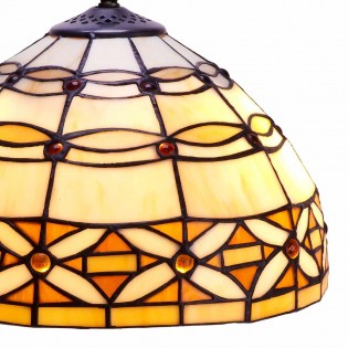 Lámpara de techo Marfil cristal Tiffany