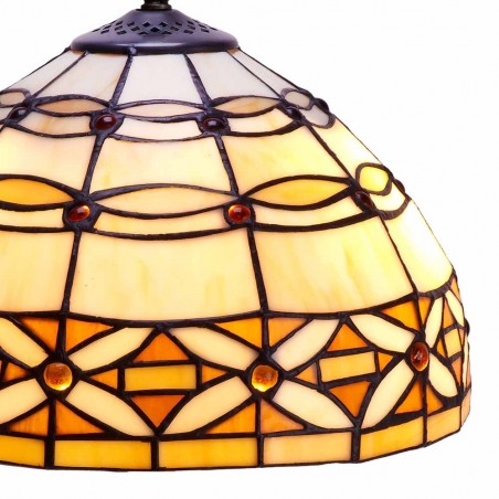 Lámpara de techo Marfil cristal Tiffany