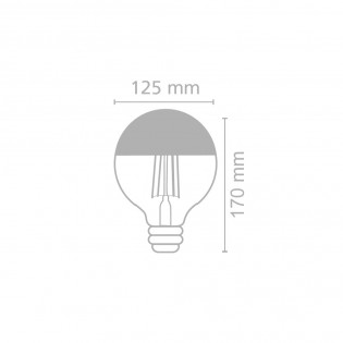 Bombilla LED E27 Deco Globo Negro (6W)
