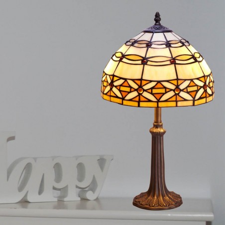 Lámpara de mesa Marfil Tiffany II