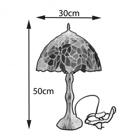 Lámpara de mesa Marfil Tiffany II