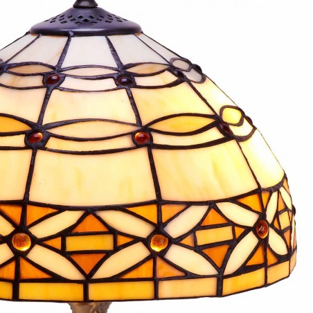 Lámpara de mesa Marfil cristal Tiffany II