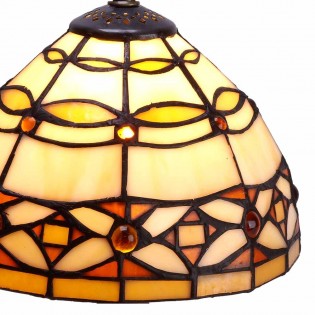 Lámpara colgante Tiffany Marfil