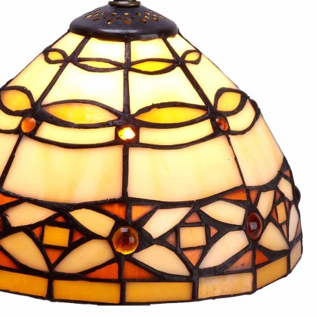 Lámpara colgante Tiffany Marfil