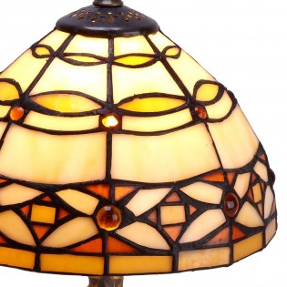 Lampara de sobremesa Marfil cristal Tiffany