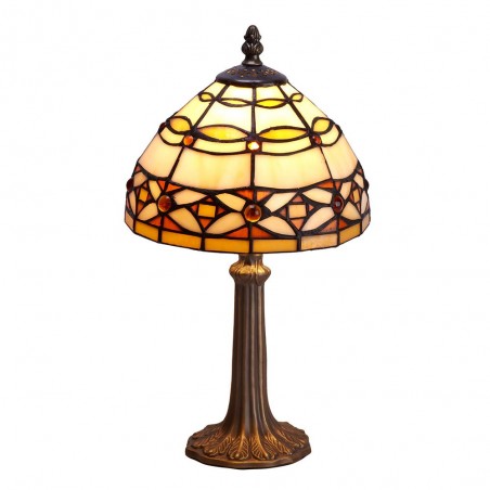 Lampara de sobremesa Marfil cristal Tiffany