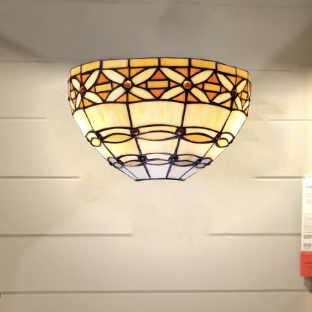 Aplique de pared cristal Tiffany Marfil