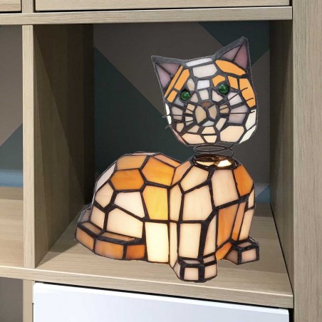 Lámpara de mesa Gato Tiffany