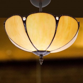 Plafón de techo cristal Tiffany Virginia