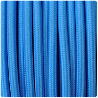 Cable textil azul