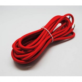 Cable textil rojo