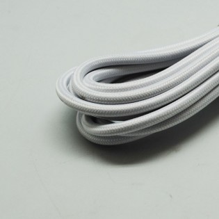 Cable textil blanco