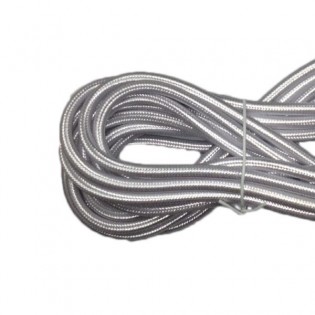 Rollo cable textil plata