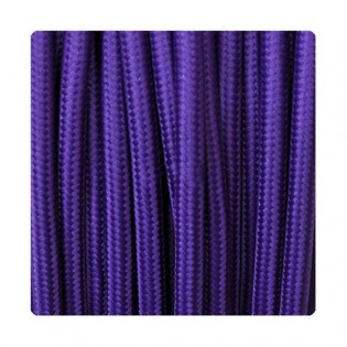 Rollo cable textil morado