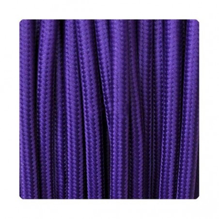 Rollo cable textil morado