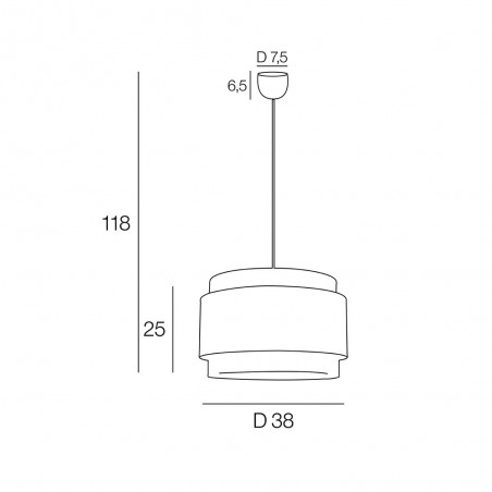 Lámpara colgante Milo Visages